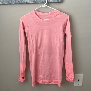 Lululemon Pink Long-Sleeve Athletic Top. Size: 6